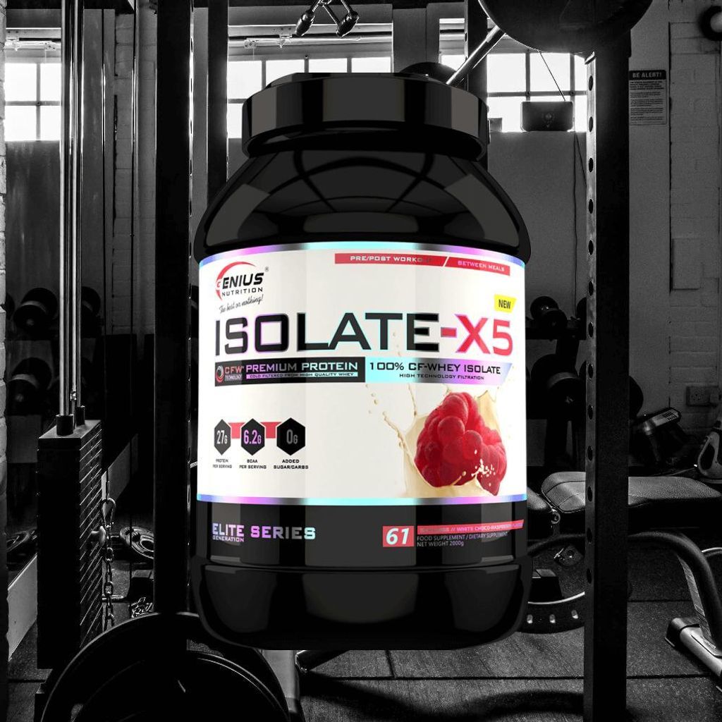 Genius Nutrition | Isolate-X5 White chocolate-raspberry Produktbild 