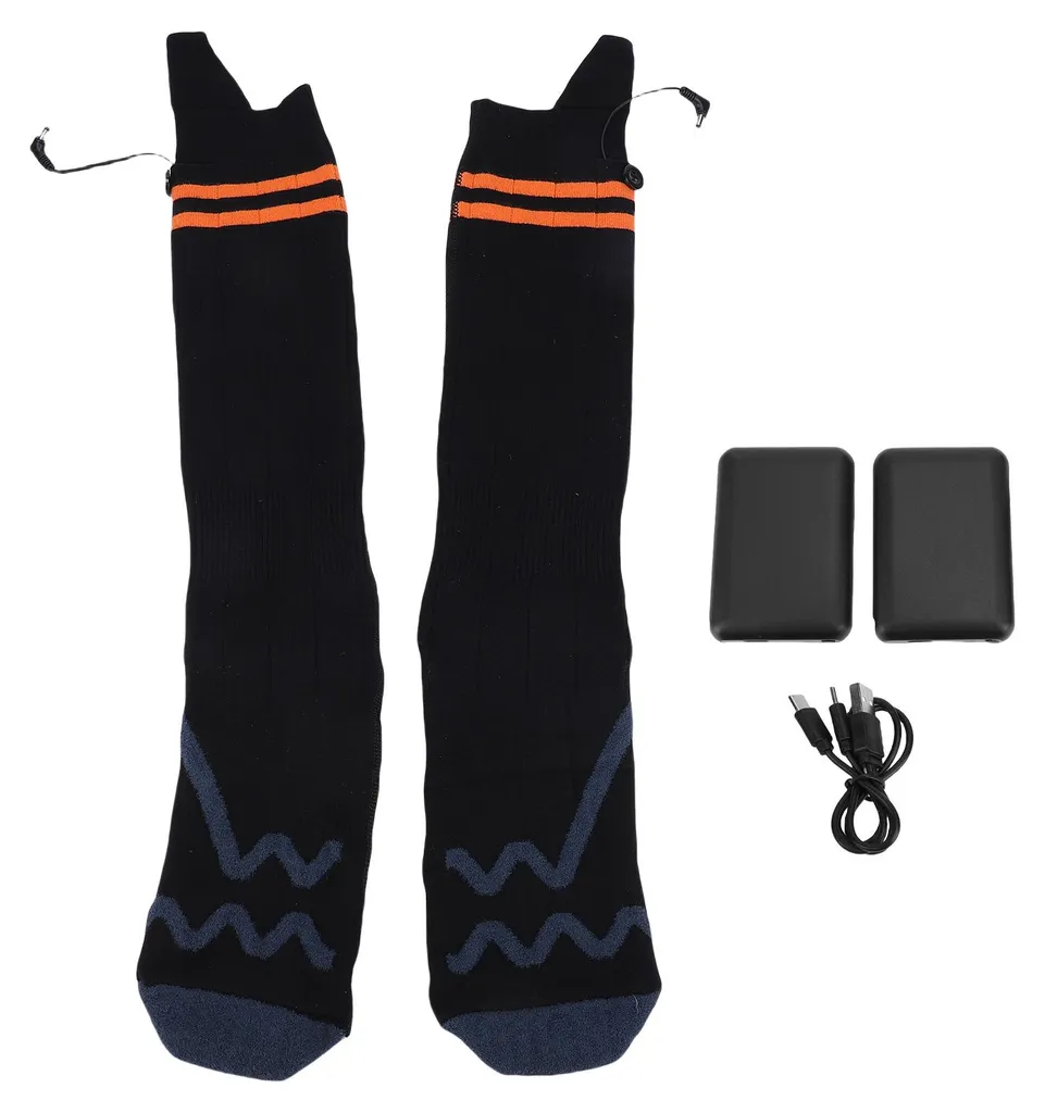 Chaussettes chauffantes à 4 niveaux de chaleur, autonomie longue durée