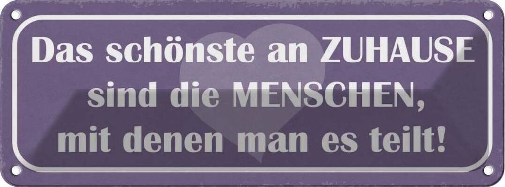 vianmo Blechschild 10x27 cm das schönste an Zuhause sind Geschenk Spruch Zitat