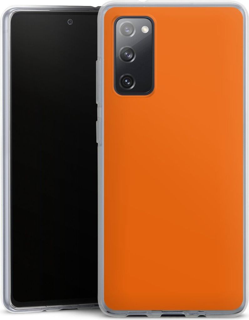 DeinDesign Handyhülle für Samsung Galaxy S20 FE 5G Silikon Hülle Case Smartphone Schutzhülle Farbe einfarbig orange