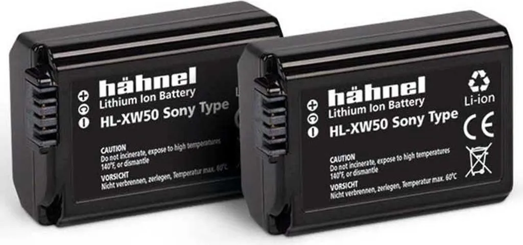 Lot de 2 Batteries de Rechange Hahnel HL-XW50 Lithium-Ion Durable