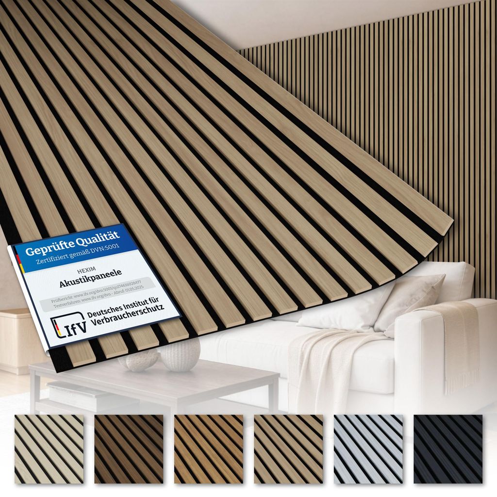 AKUSTIKO Lamella Akustikpaneele 280x60cm - flexible Filz Produktbild 