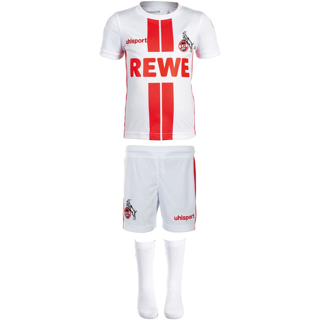 uhlsport 1. FC Köln Mini-Kit Heimtrikot 2020/21 kurzarm weiß 80/86