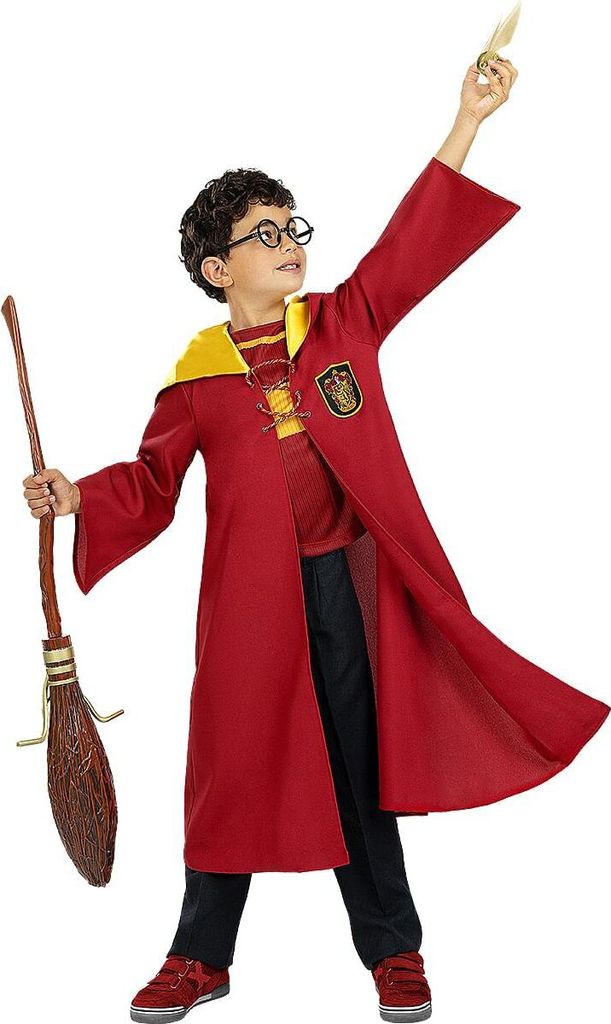 Harry Potter – Gryffindor Quidditch Kostüm für Kinder Kindergröße: 140-152