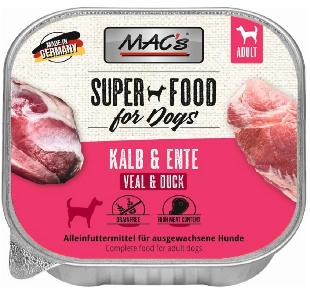 MAC's Dog 10x150g Vitello/Anatra | Carne Vera No Cereali al Miglior Prezzo