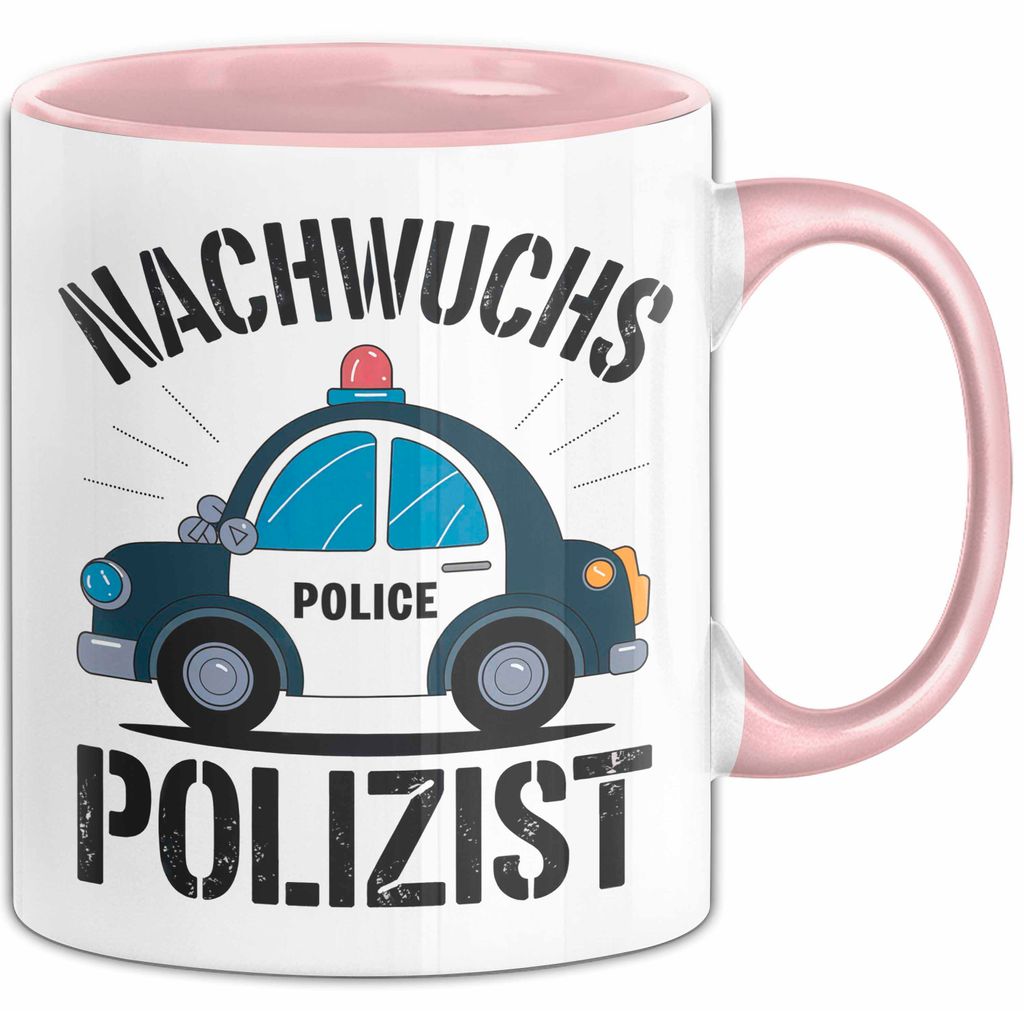 Polizist Tasse Geschenk Lustige Geschenkidee Spruch Nachwuchs Polizist (Rosa)