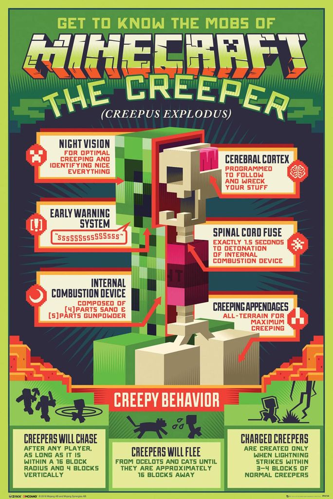 Minecraft Poster Creepy Behaviour 91,5 x 61 cm
