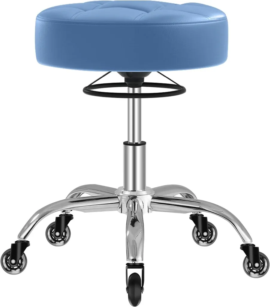 Tabouret robuste 180 kg bleu : fini les sièges de bureau fragiles