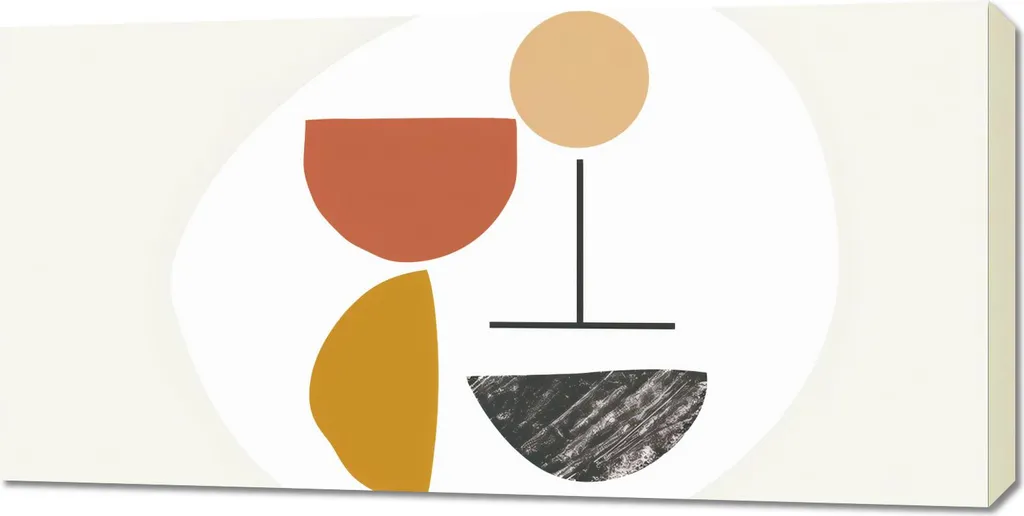 Quadro Astratto Composizione Equilibrio 100x50 - Arredo Design Casa