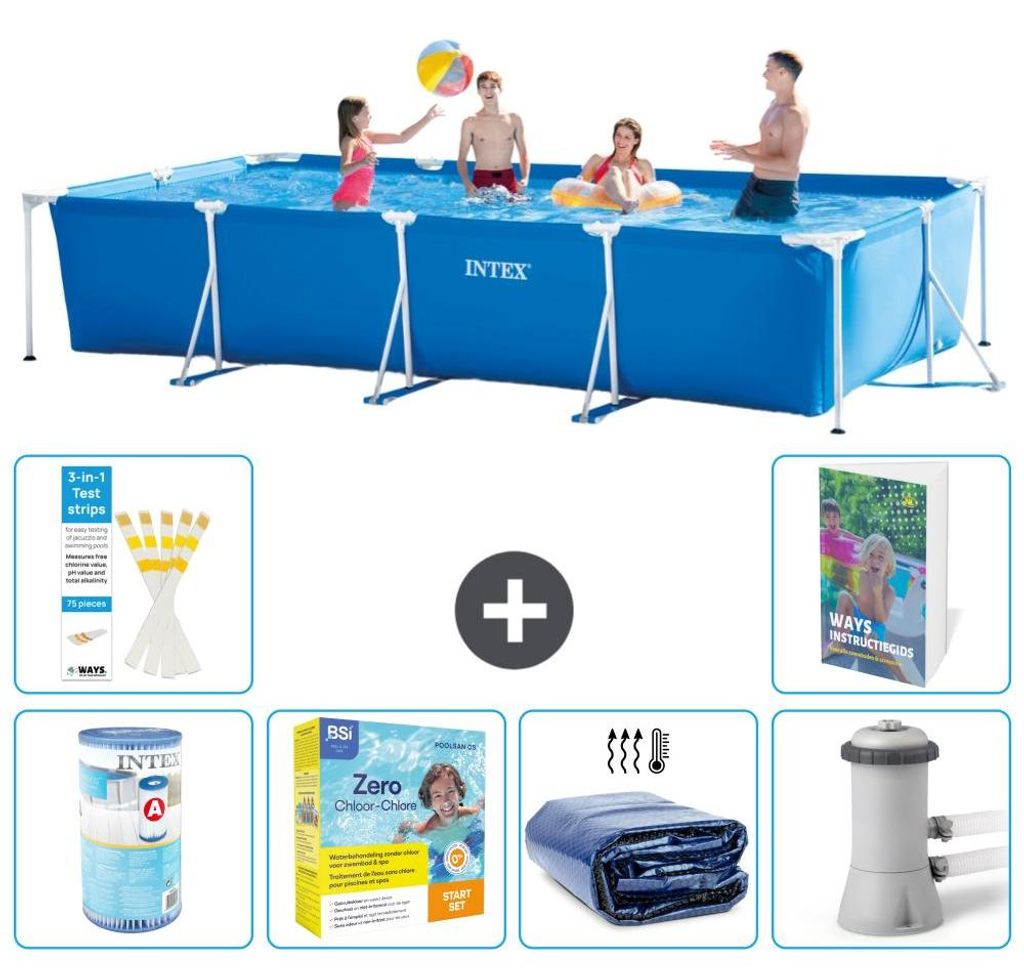 Rechteckiger Frame Pool - 450x220x84 cm - 7-teilig S50