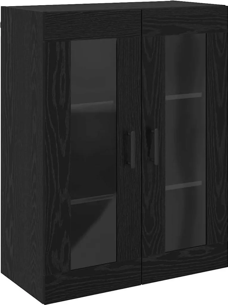 Mobile Credenza 2 Ante Rovere Nero | Arredamento Soggiorno 90 cm