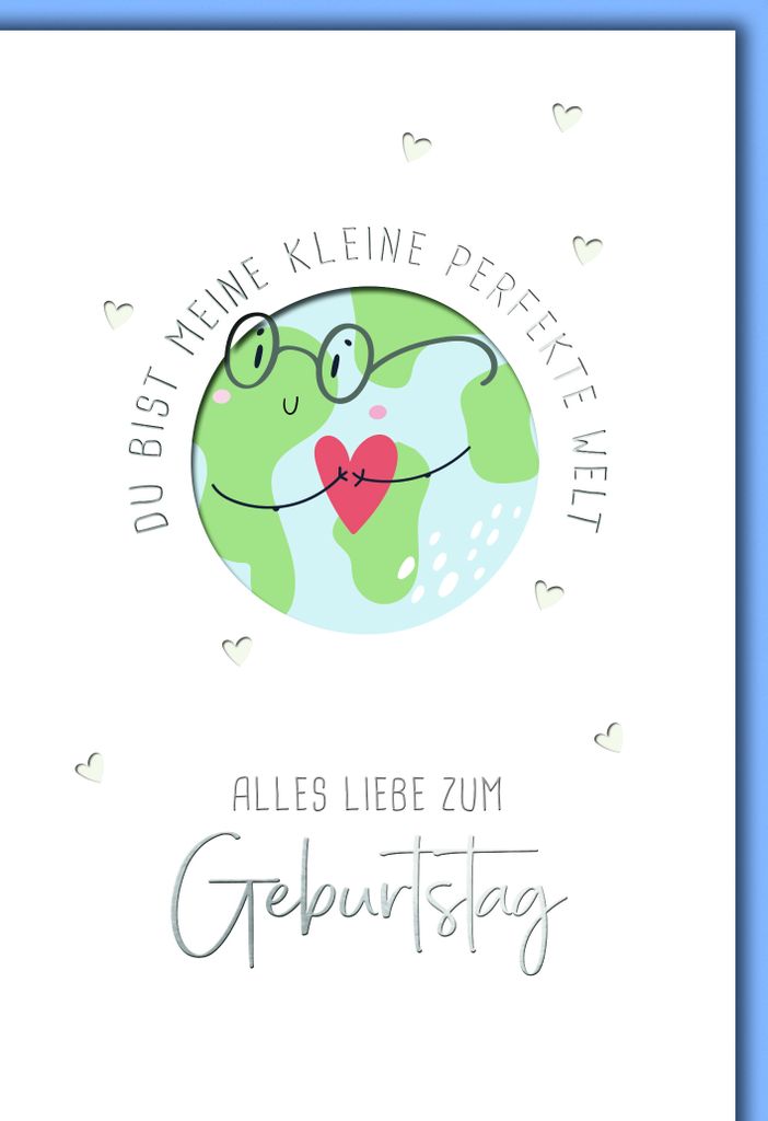 Geburtstag Perfekte Welt alles Liebe Glückwunschkarte mit Umschlag