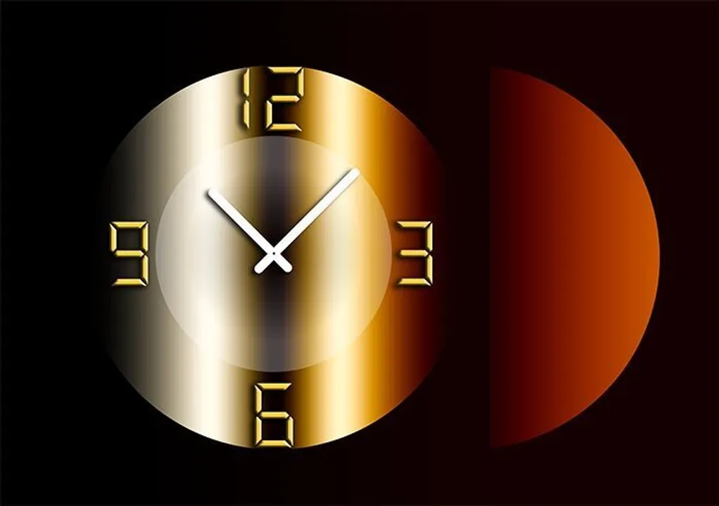 4305 Orologio da parete di design Dixtime, orologi da parete, orologio da ufficio moderno 35cm x 50cm