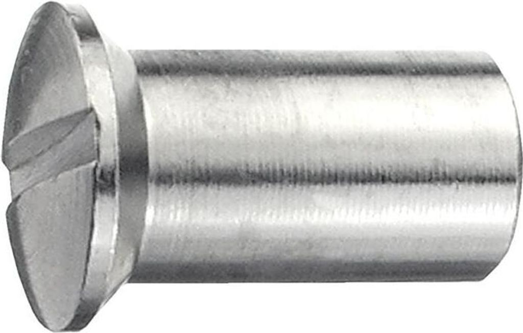 connex Hülsenmutter M6 x 15 mm Messing vernickelt - 6 Stück Produktbild 