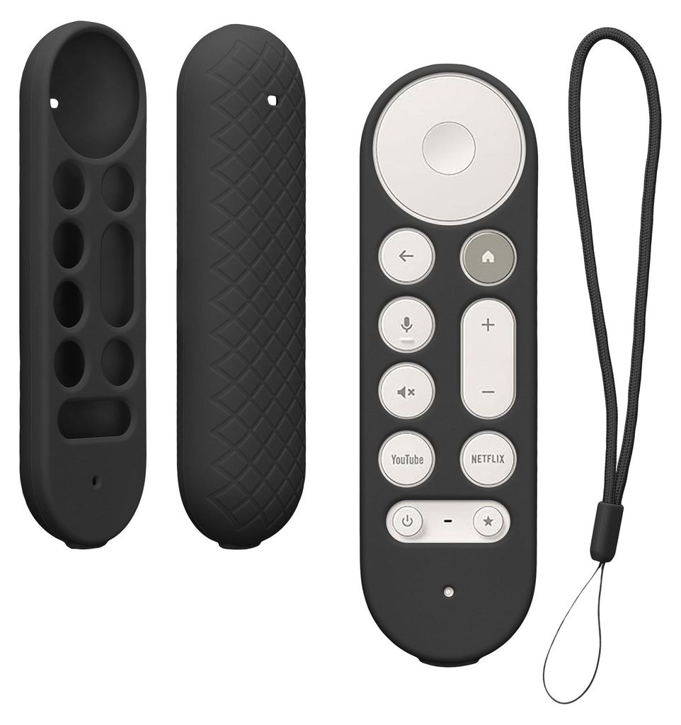 kwmobile Hülle Fernbedienung kompatibel mit Google TV Streamer 4K Hülle - Silikon Case für TV Zubehör in Schwarz