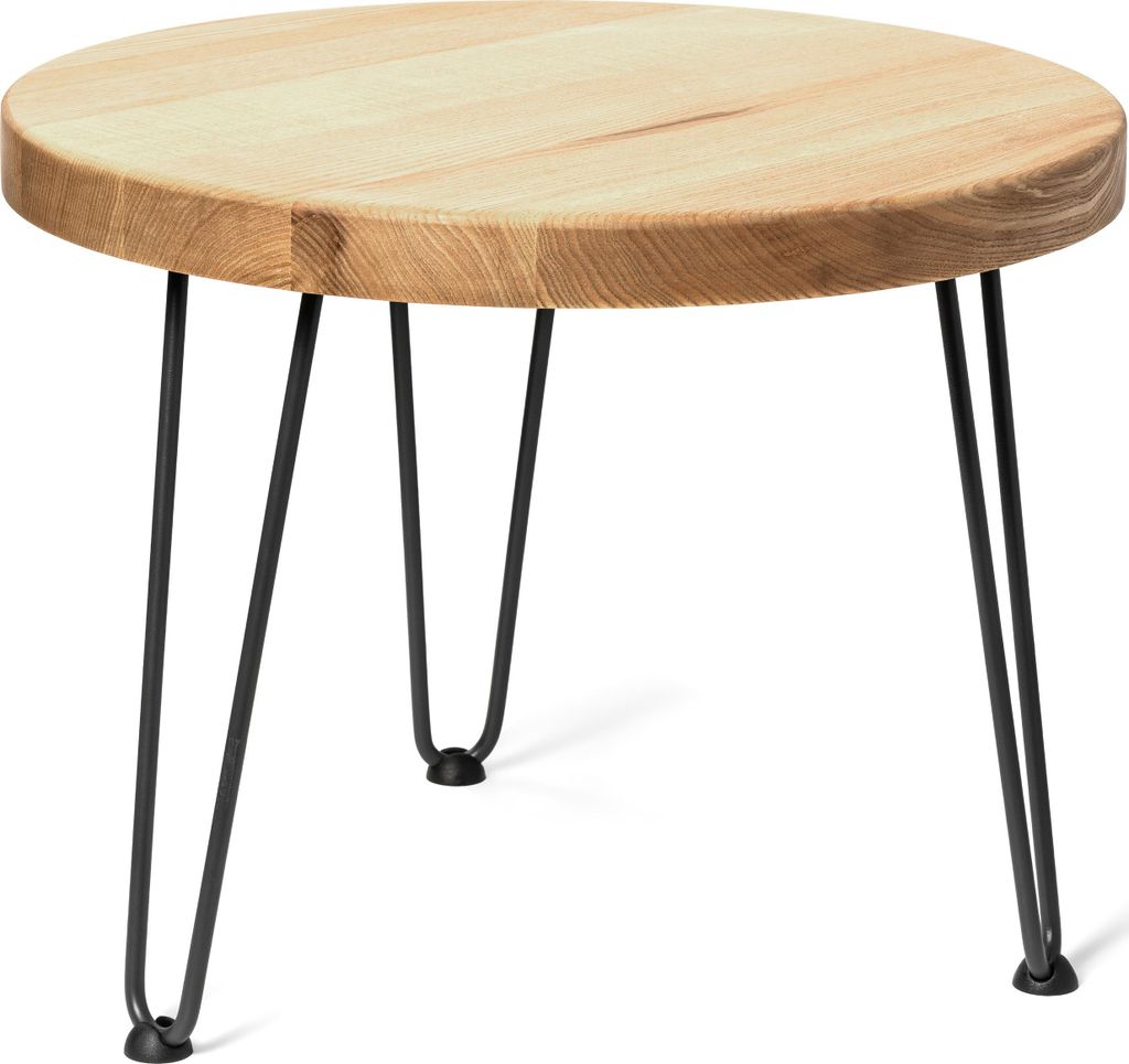 LAMO Manufaktur Couchtisch rund aus Holz 50 cm | Beistelltisch couch | Nachttisch Holz, Wohnzimmertisch klein, Kaffeetisch | Stärke: 40 mm, Farbe:...