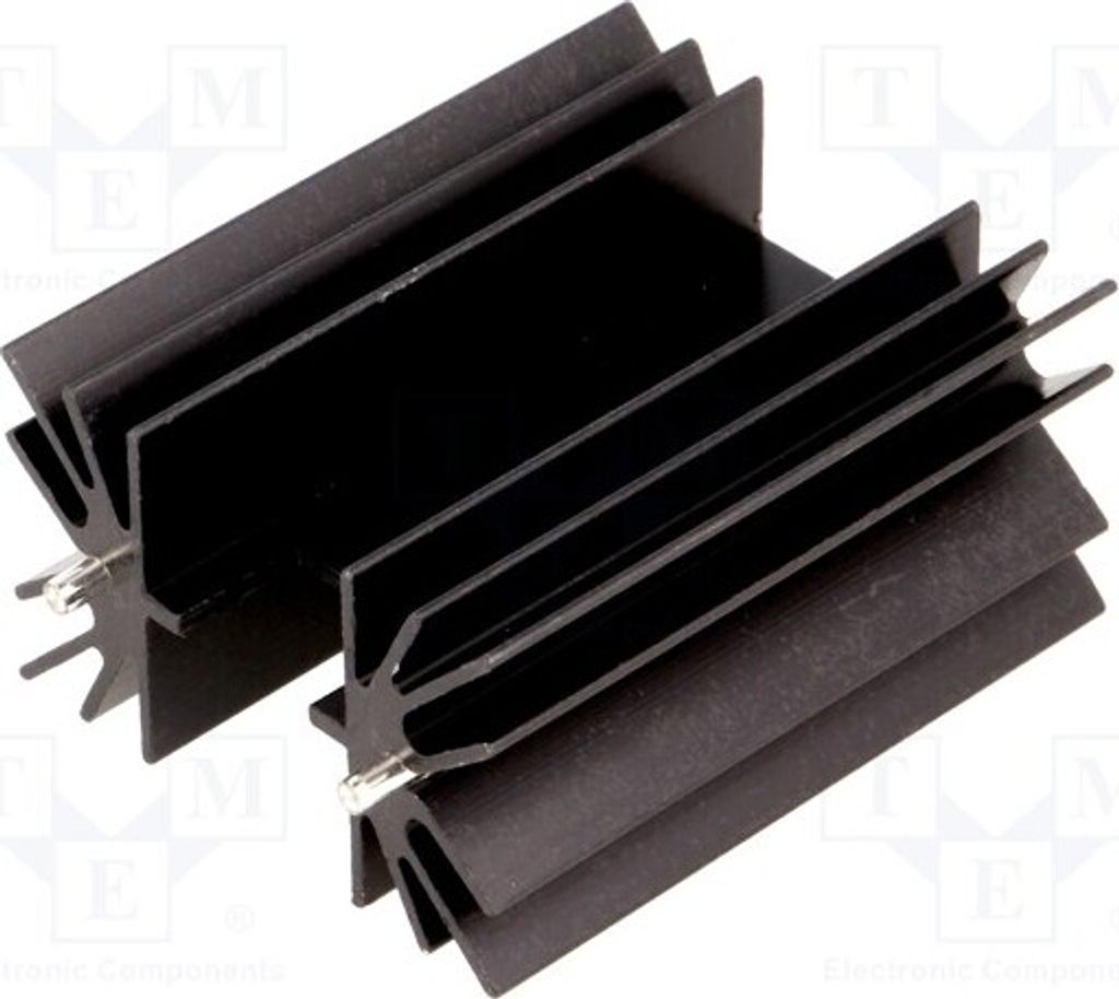 1x Radiator: geprägt Aluminium HS-142-50 Kühler L: 50,8mm 5,2K/W schwarz