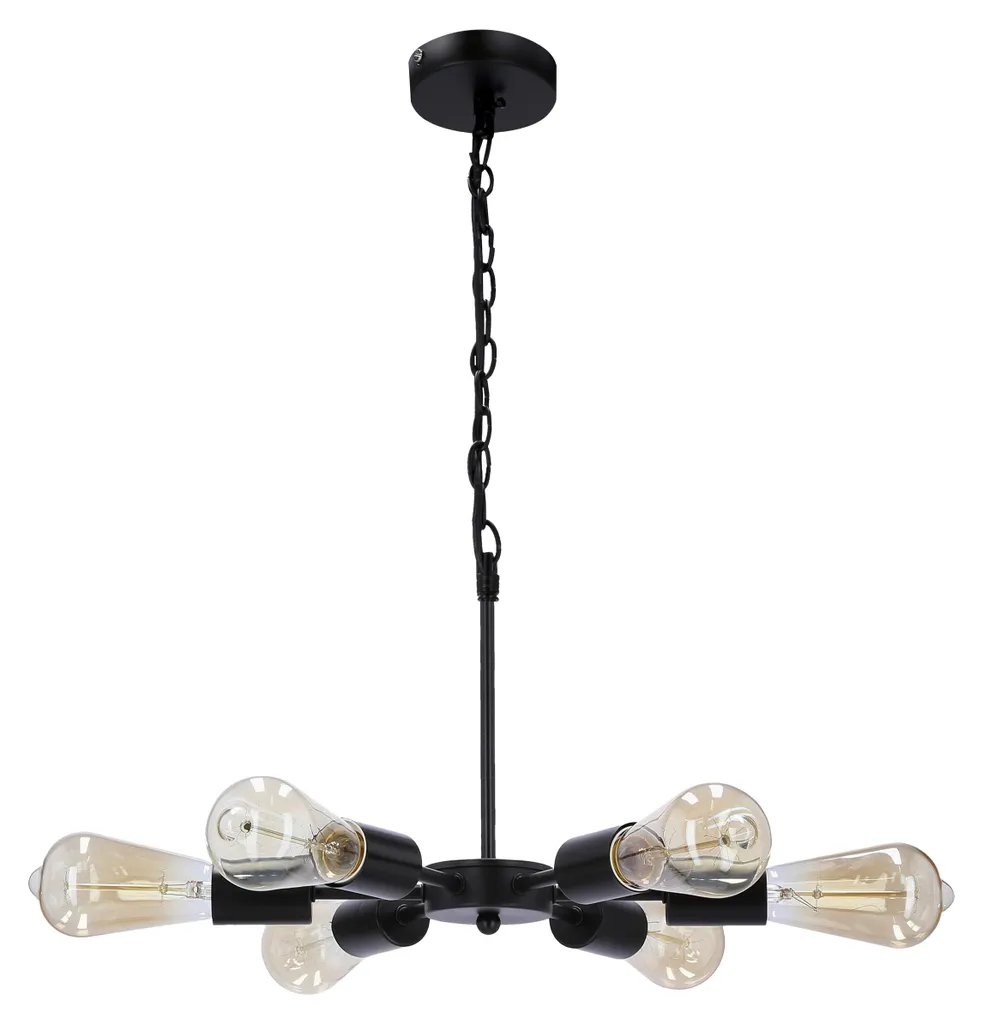 Luminaire Suspension SPARTA Noir : Solution Éclairage Grand Salon