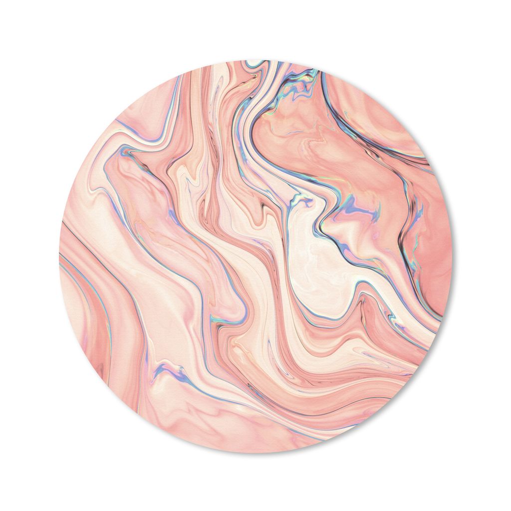 MuchoWow Mauspad Mousepad Marmor - Pastell - Rosa - Blau - Marmoroptik - Abstrakt 40x40 cm - Mousepads - Maus Mat - Pad - Mausunterlage - Schreib...