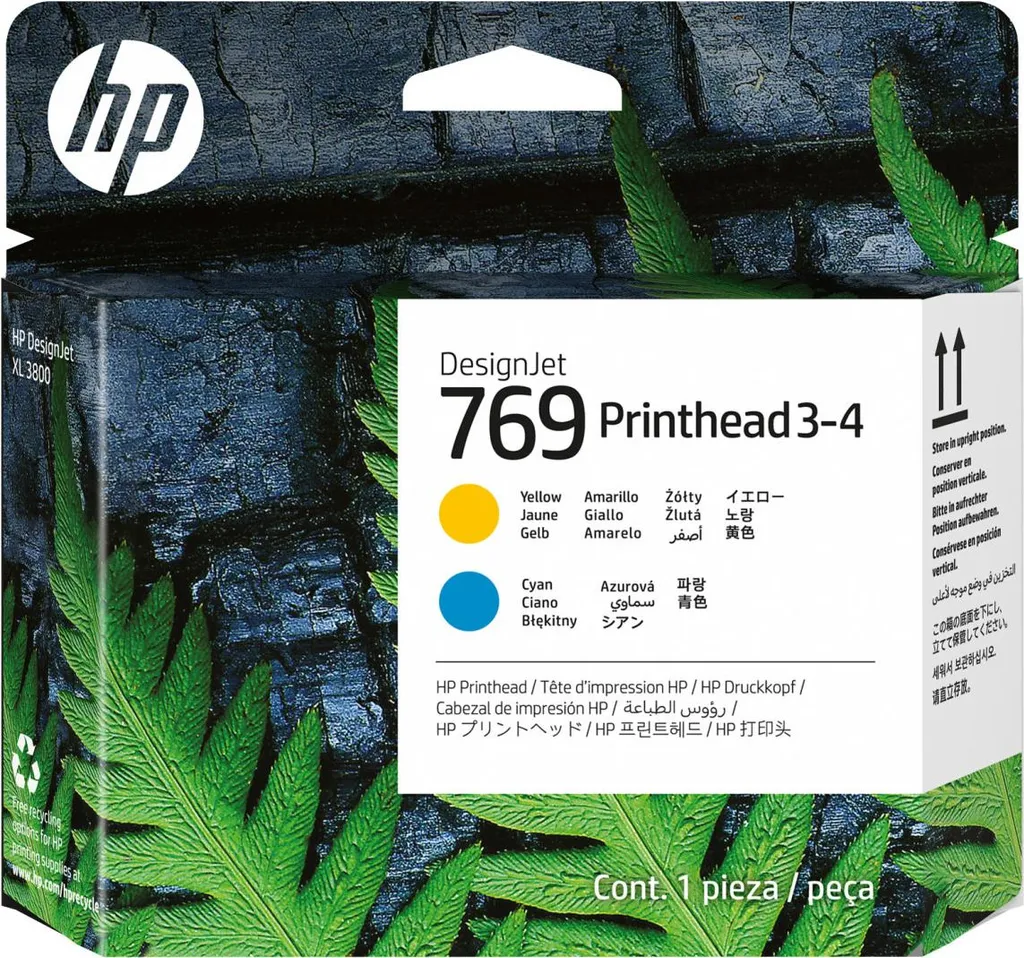 Architecture d'Intérieur et Décoration Tête d'impression HP 769 DesignJet Cyan/Jaune pour plans et SIG