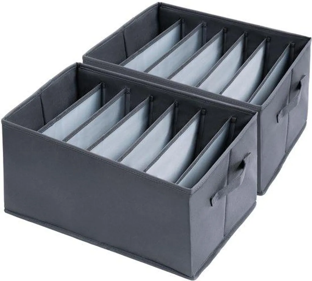 Boîte de rangement XL avec base solide pour t-shirts et linge de lit
