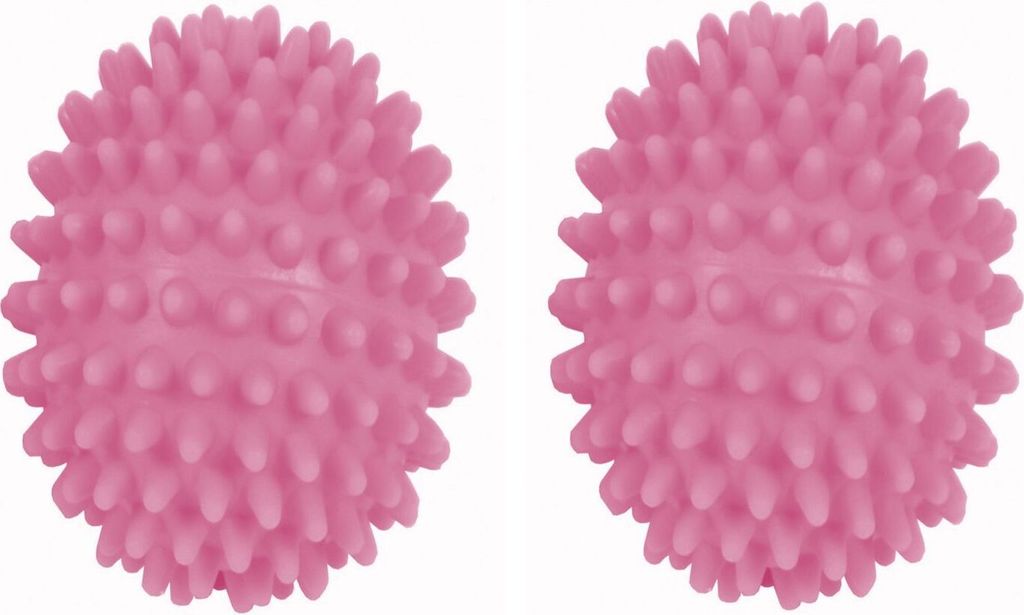 2 Trocknerbälle rosa Trocknerkugeln Wäschetrockner Wolle Wäsche Weichspüler