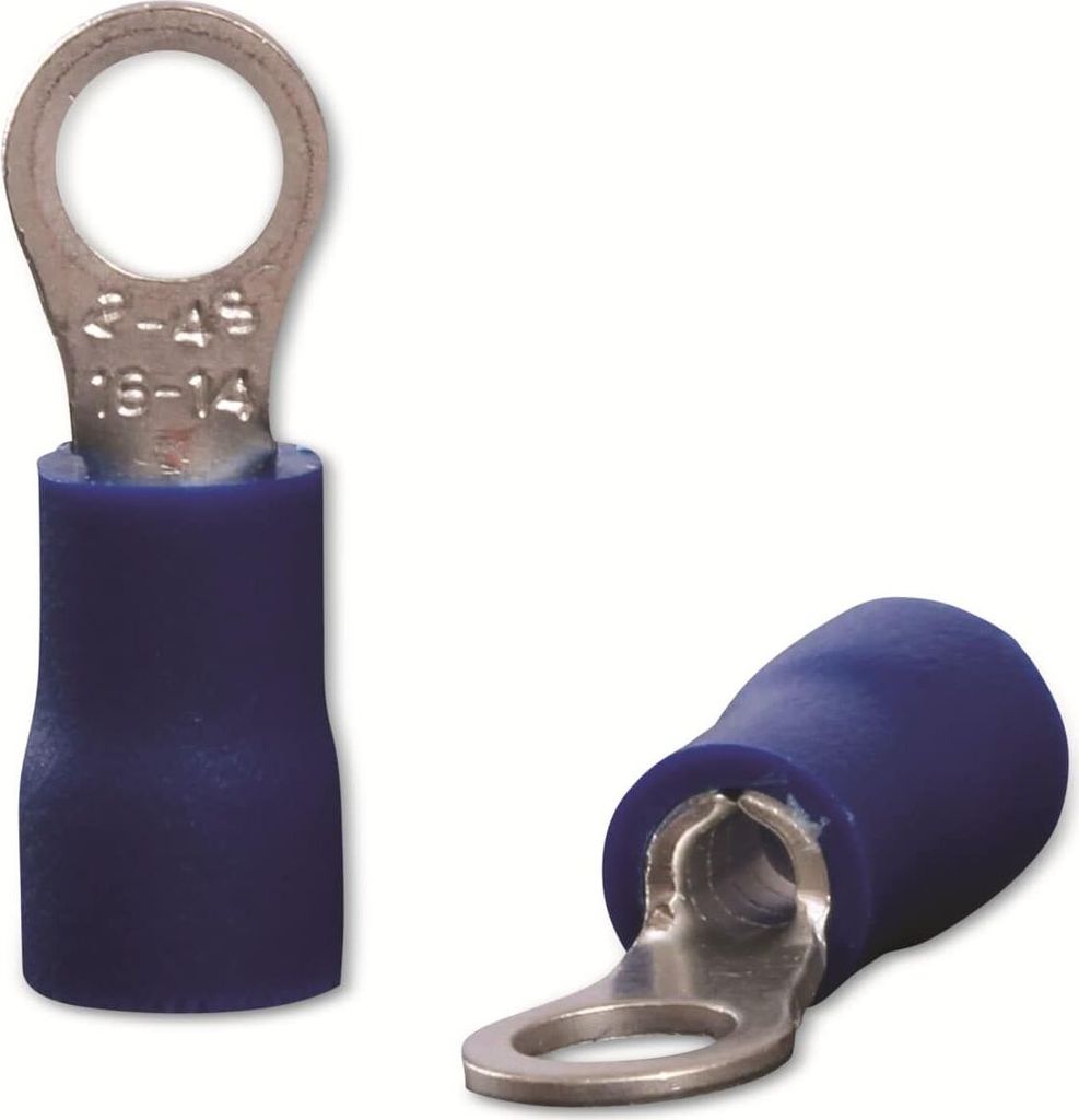 Quadrios 22C446 Ringkabelschuh Querschnitt (max.)=2.5 mm² Loch-Ø=4.3 mm Teilisoliert Blau 1 Set (22C446)