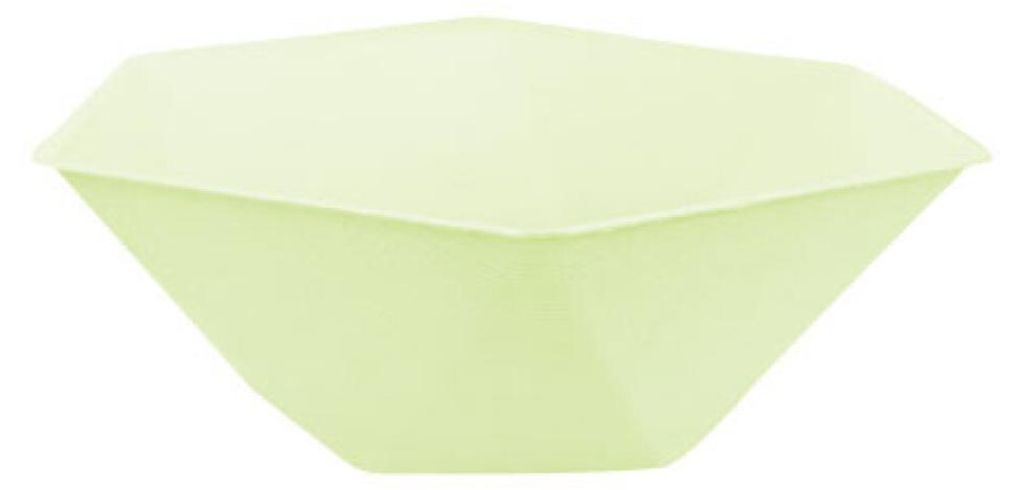 Farbe Vert Decor Grüner sechseckiger Suppenteller Set von 6 - 15,8 cm