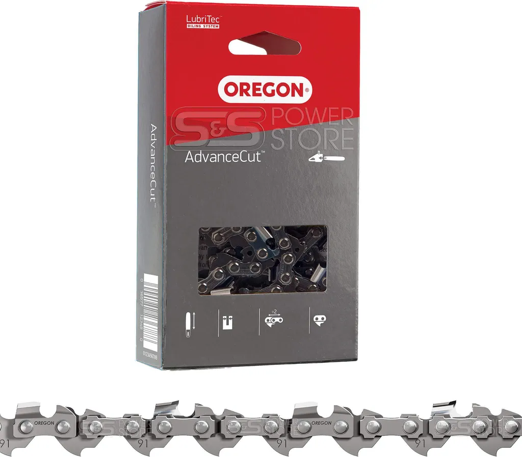 Chaîne demi-ciseau Oregon 91PX062E anti-rebond 45cm pour coupe précise