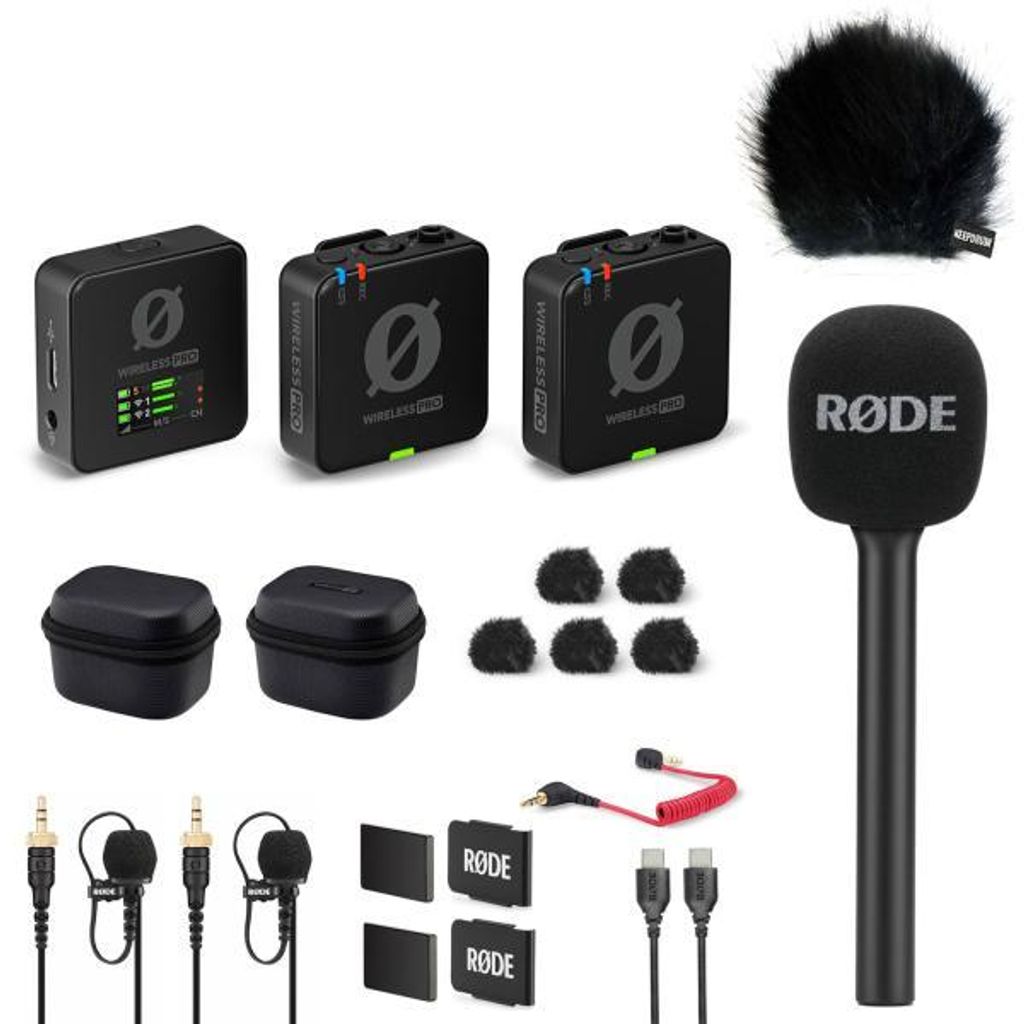 Rode Wireless Pro microfoonset met handadapter en windkap Productafbeelding 