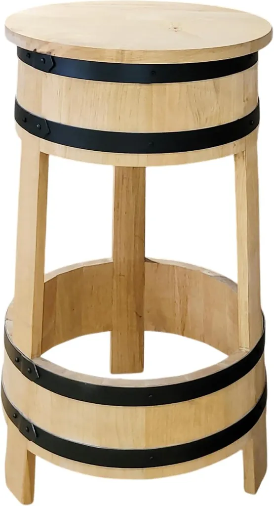 Tabouret de bar 76 cm Weeco idéal pour table haute et cuisine rustique