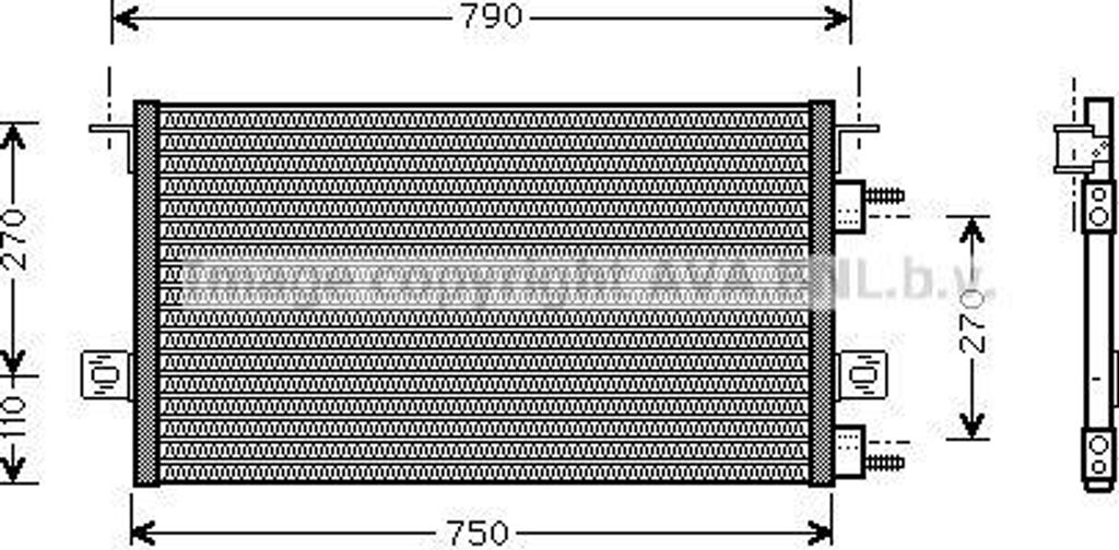 AVA CR5037 Kondensator, Klimaanlage OE 04809129AA kompatibel mit Voyager