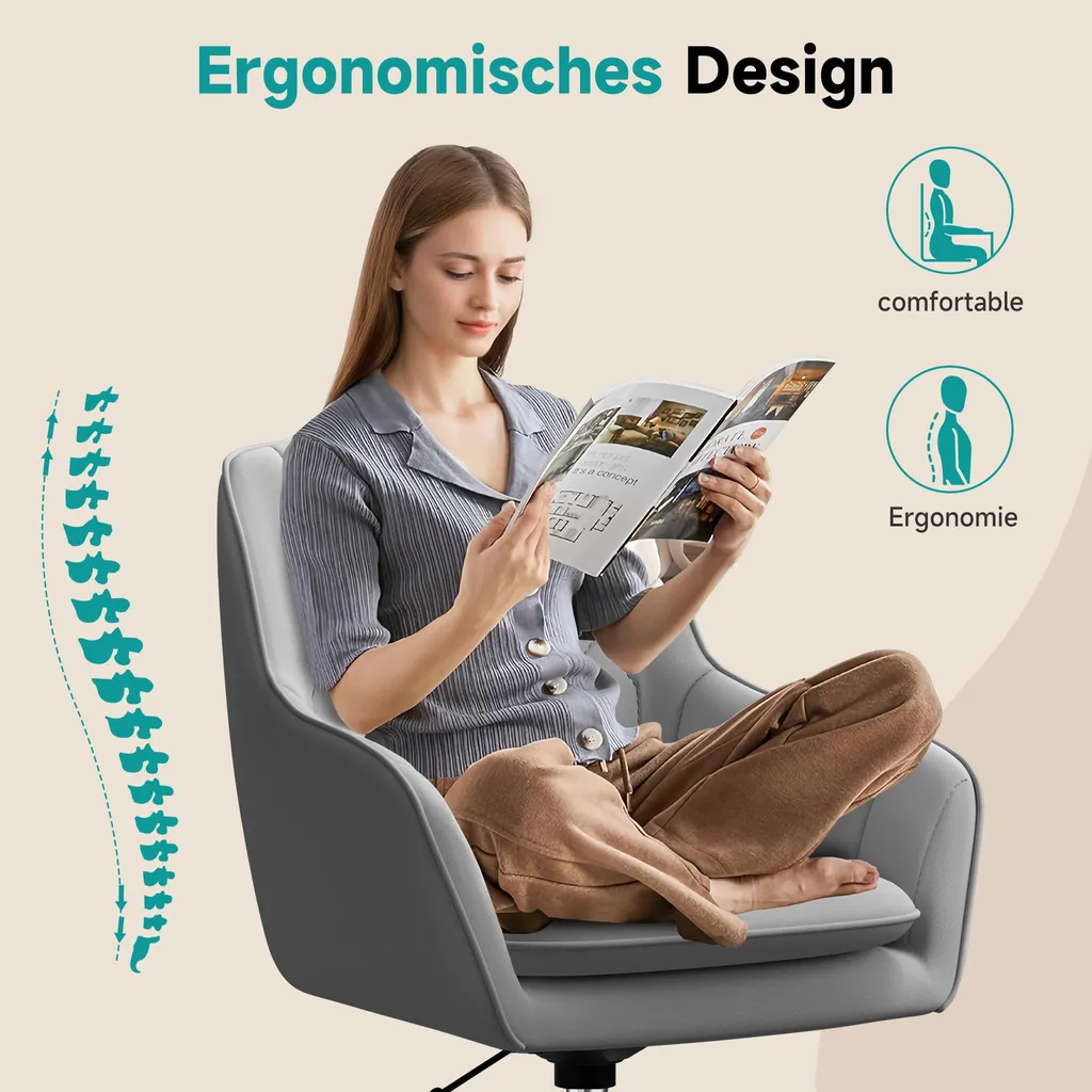 Fauteuil de Bureau Ergonomique Réglable et Pivotant pour Ordinateur - 11