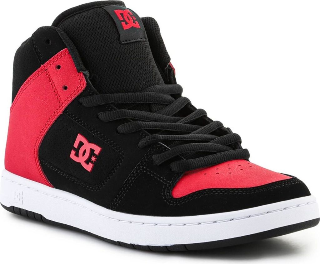 DC Shoes Manteca 4 Hi Herren Schnürung Leder Turnschuhe Schwarz Rot – undefined / Schwarz Rot