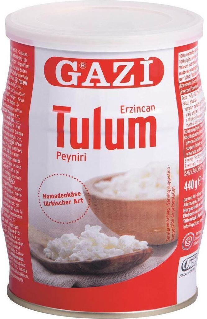 Gazi Tulum Nomadenkäse 5x 440g 45% Fett i.Tr. Kuh-Käse Salzlake türkischer Art
