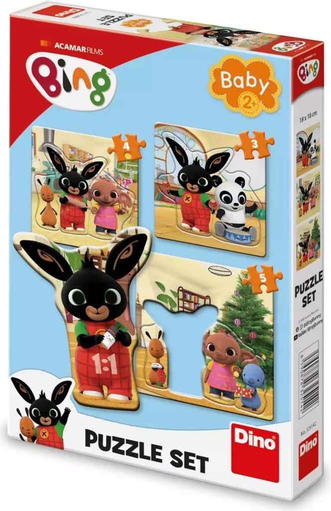 DINO Baby-Puzzle Bing und Freunde 3in1 (3,4,5 Teile)