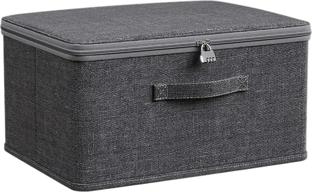 Panier de rangement pour penderie pliable et coffre de stockage à cadenas