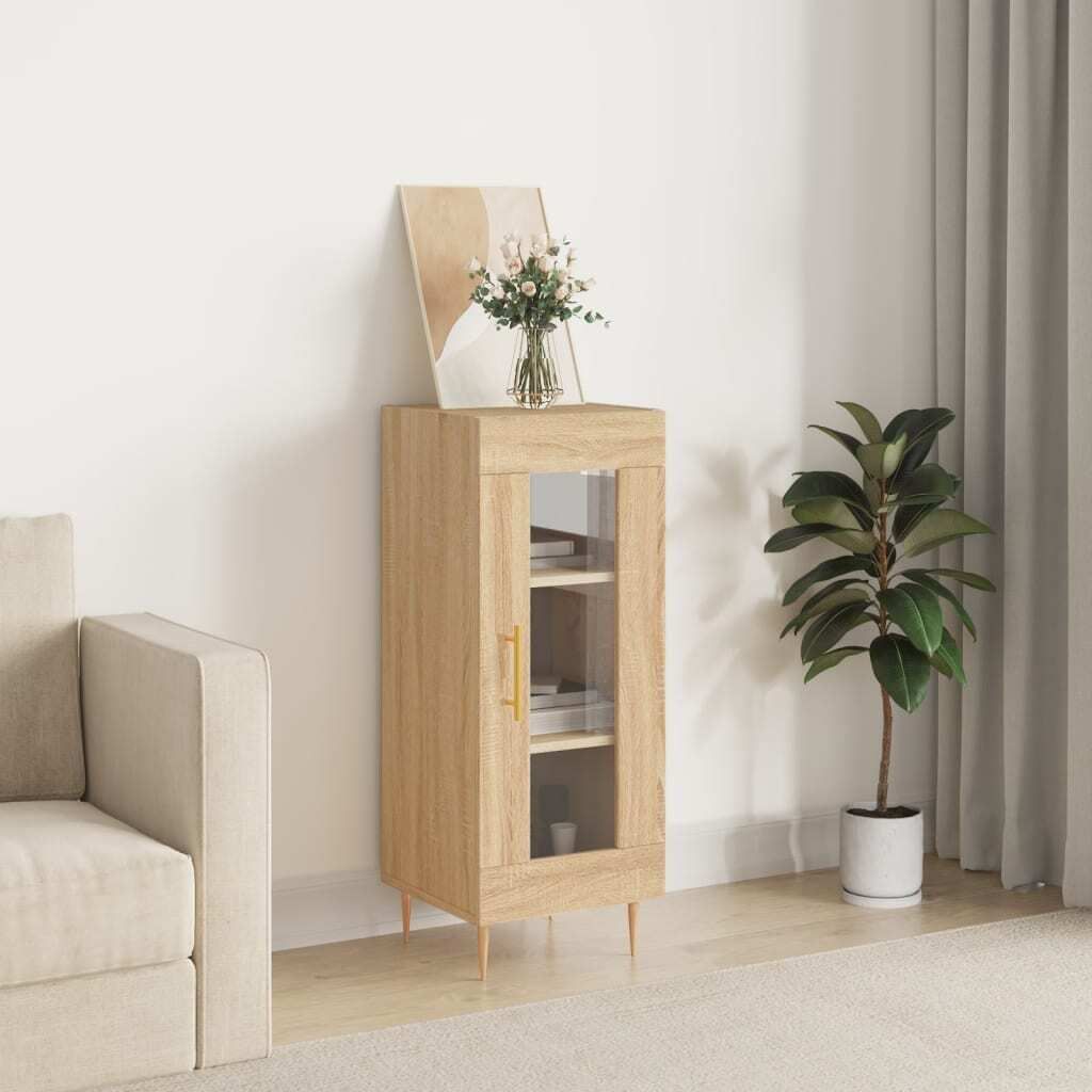 vidaXL Sideboard Sonoma-Eiche 34,5x34x90 cm Holzwerkstoff