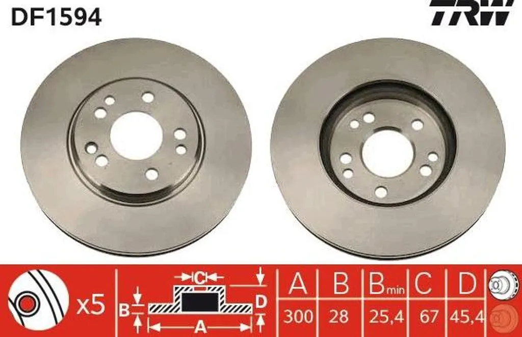 Disque de frein de remplacement pour Mercedes Classe E SL type A1294211012