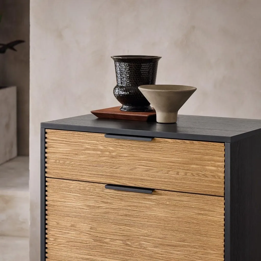 Banc de Rangement Noir 2 Tiroirs et Étagères à Chaussures SoBuy Bois - 9