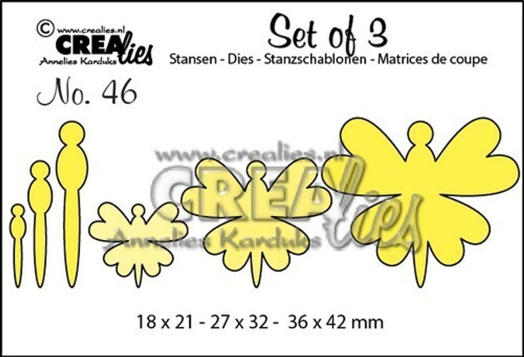 Crealies Set of 3 no. 46 Stanzschablone - Schmetterlinge 8