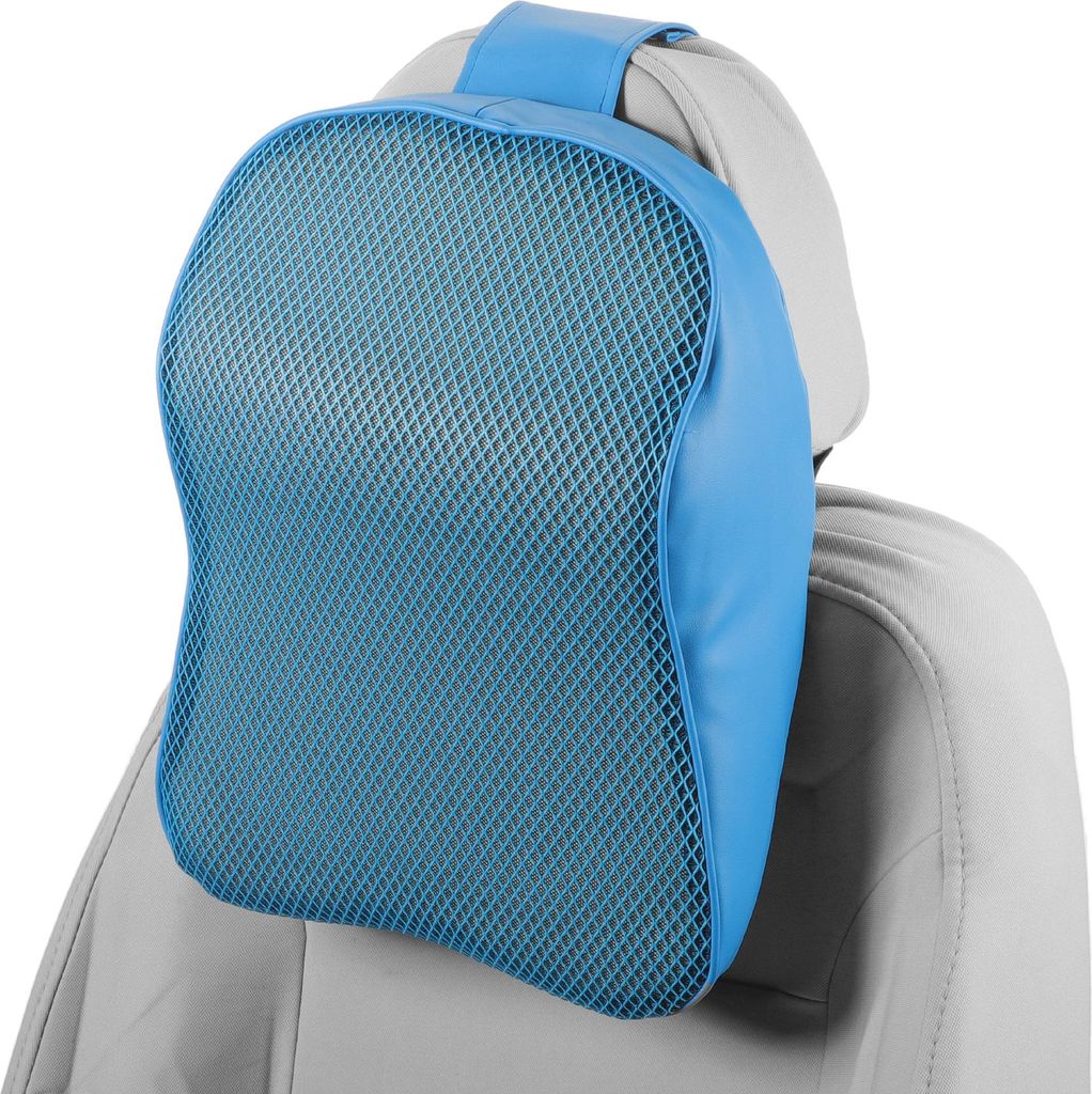 Auto Kopfstützenkissen Ergonomisches Bequemes Nackenkissen Nackenstützkissen Polyester, Memory Foam Verstellbare Breite Blau 1 Stück fürs Fahren