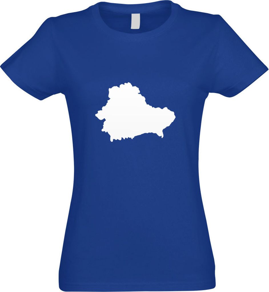 Kiwistar - T-Shirt tailliert - Damen - royal - Belarus - Weißrussland - mit Motiv Bedruckt - Funshirt Design - Sport - Freizeit - Damen - M