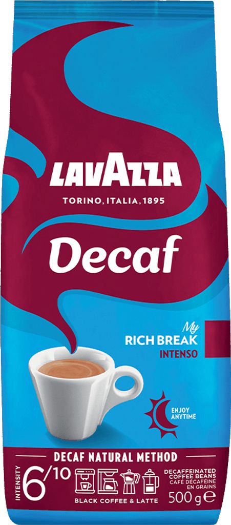 Lavazza Caffè Decaffeinato Intenso ganze Bohne 500g Produktbild 