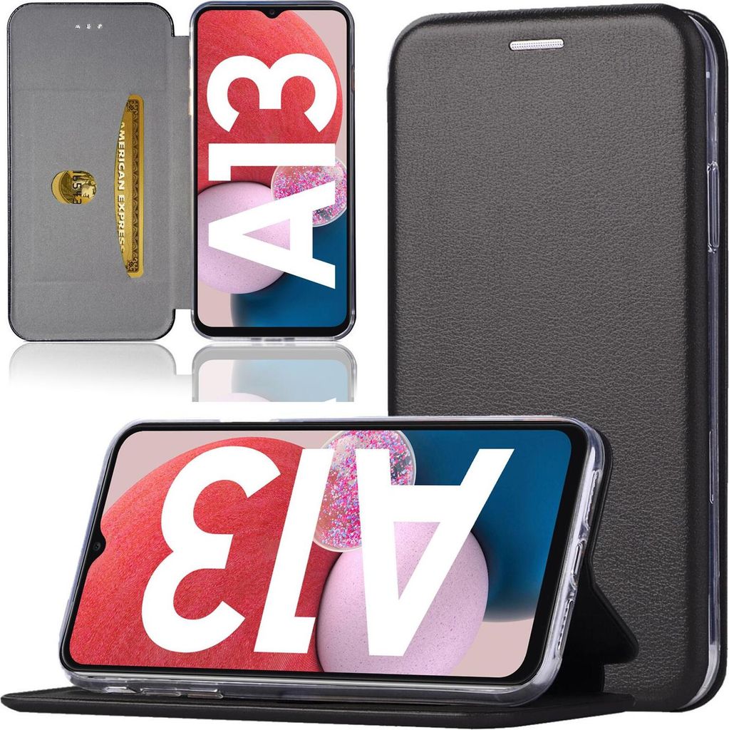 A product shot of a phone case for a Samsung Galaxy A13, shown in multiple configurations.