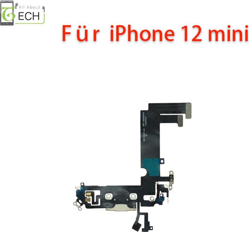 Ladebuchse für iPhone 12 Mini Anschluss Connector Flex USB Weiß