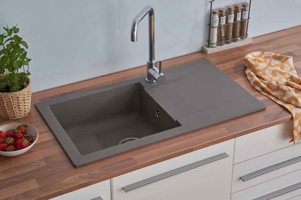 Einbauspüle Küchenspüle Spüle Granit Mineralite 78 x 44 Produktbild 