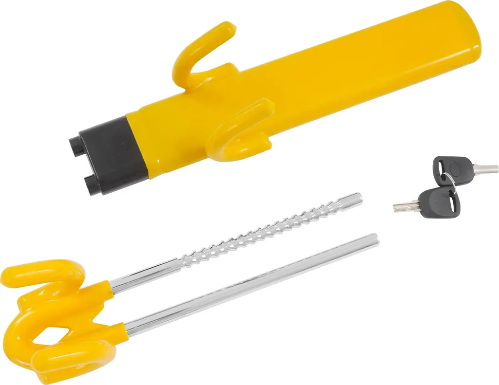 Protection antivol de direction jaune, modèle universel anti-sciage - 5