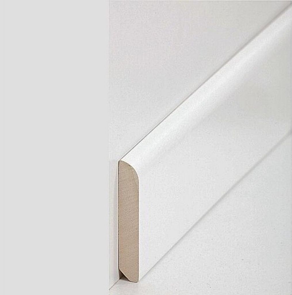Sockelleiste Massivholz 10 x 58 x 2400 mm Weiß zum Kleben, Clipsen, Schrauben & Nageln Massivholz Fußleiste by PROVISTON 60 Meter | 25 Stück