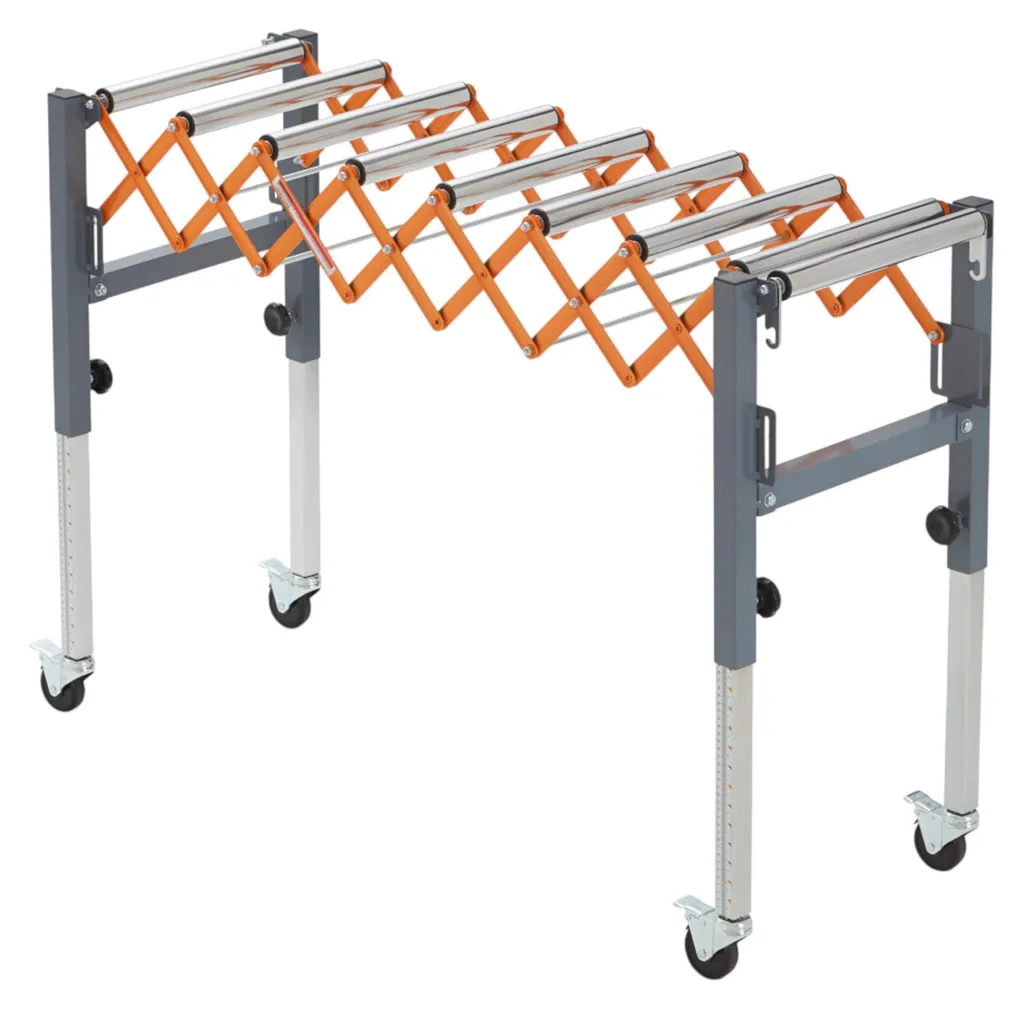 BORA PM-2700 Convoyeur à Rouleaux Flexible et Extensible de 37 à 127 cm